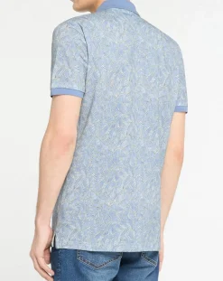 Polo Regular Fit à imprimé feuilletage bleu clair-Hackett London Sale
