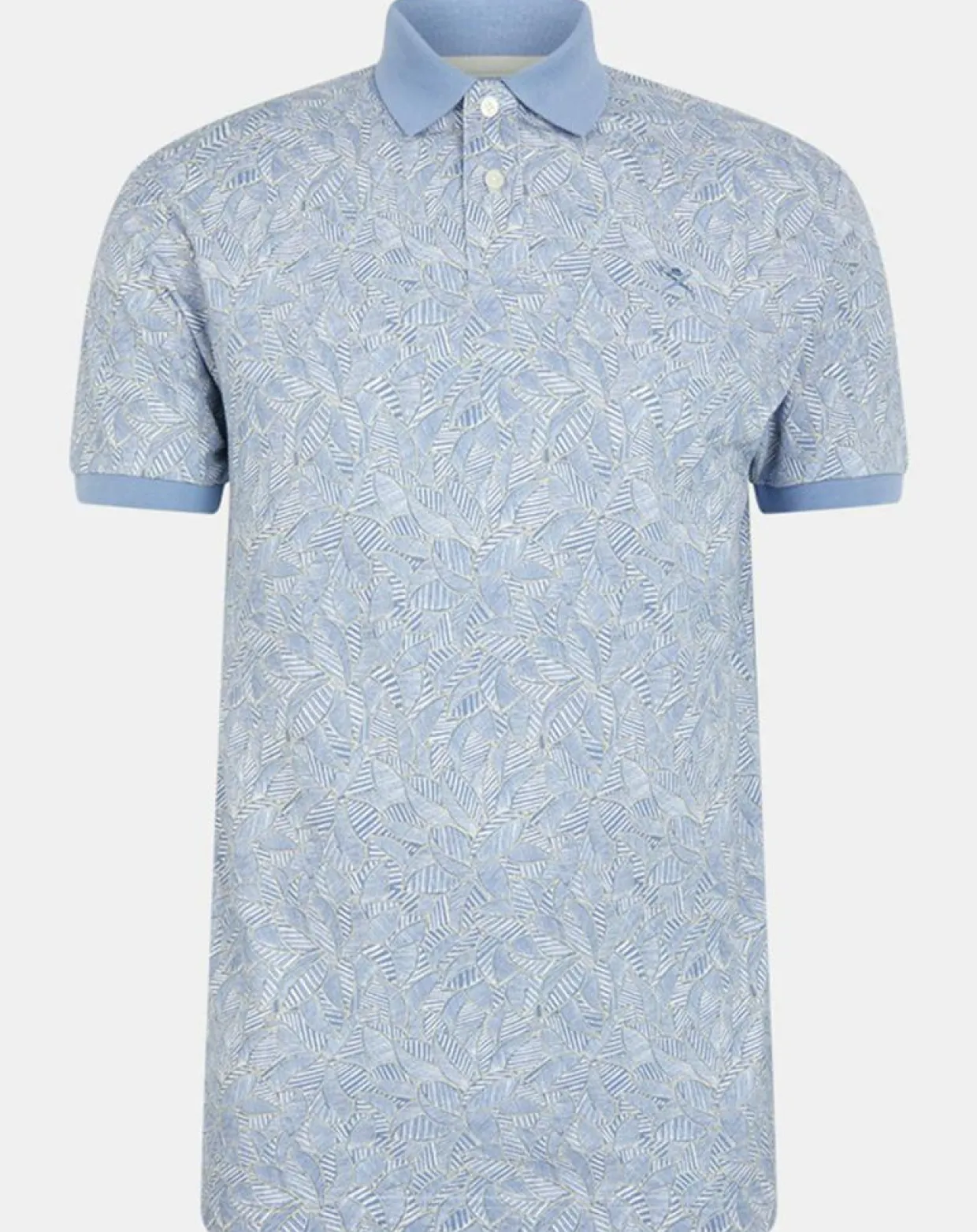 Polo Regular Fit à imprimé feuilletage bleu clair-Hackett London Sale