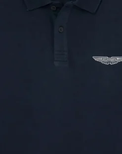 Polo Regular Fit Aston Martin Racing Détail Col bleu marine-Hackett London