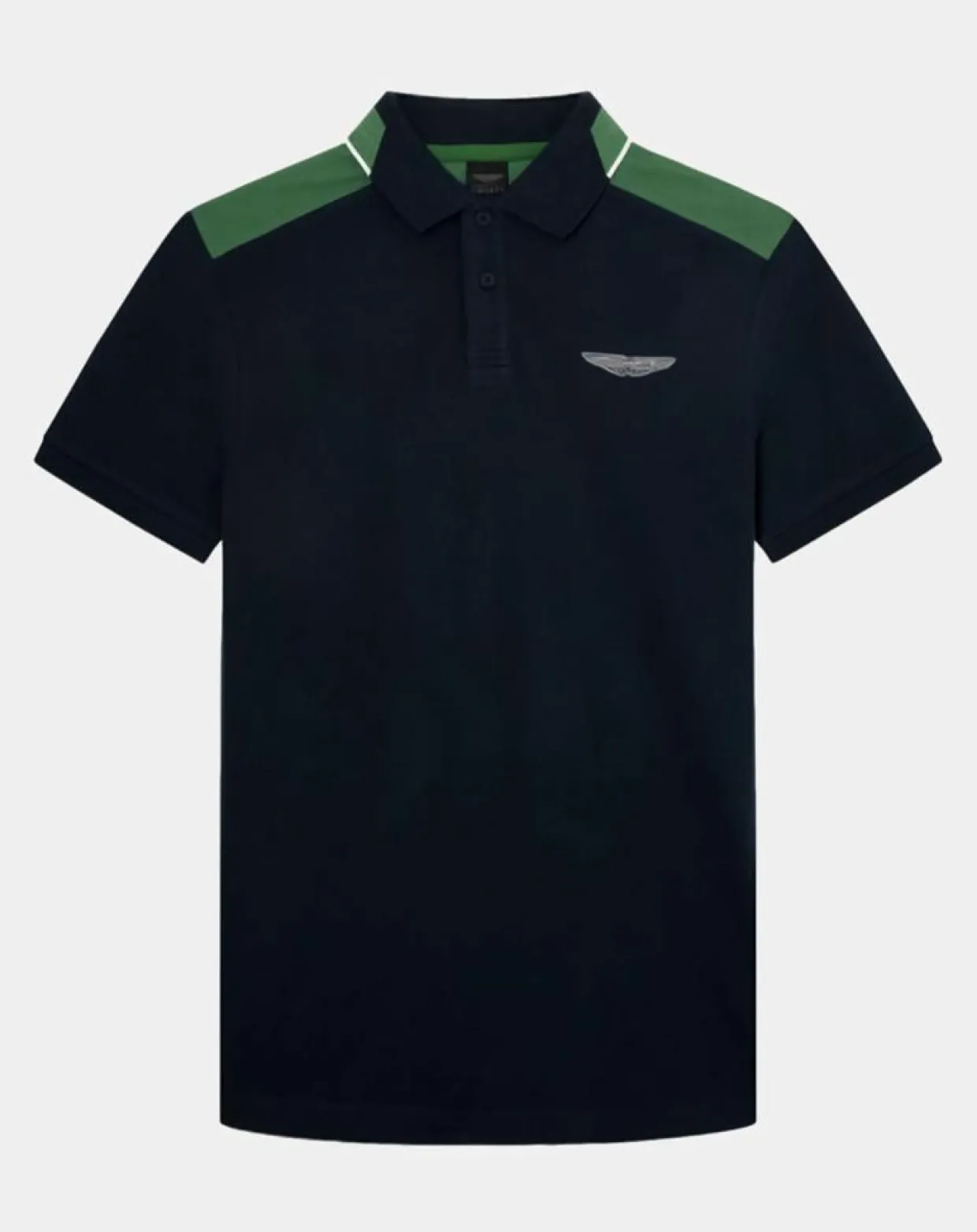 Homme Hackett London Polos^Polo Regular Fit Aston Martin Racing Colorblok bleu foncé/vert
