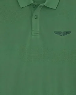 Homme Hackett London Polos^Polo Regular Fit Aston Martin Racing Détail Col vert clair