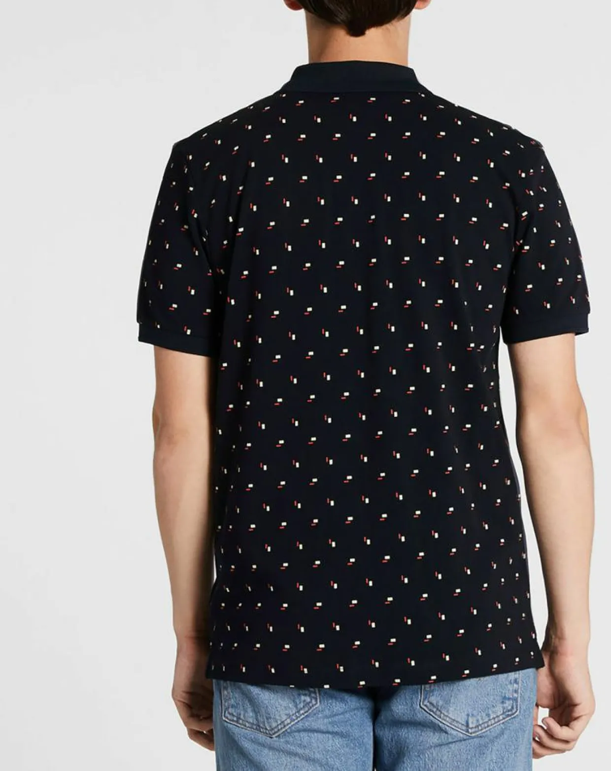 Polo Regular Fit imprimé Square bleu marine-Scotch & Soda Clearance