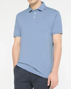 Polo Regular Fit Jersey bleu ciel-Hackett London Discount