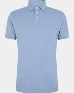 Polo Regular Fit Jersey bleu ciel-Hackett London Discount