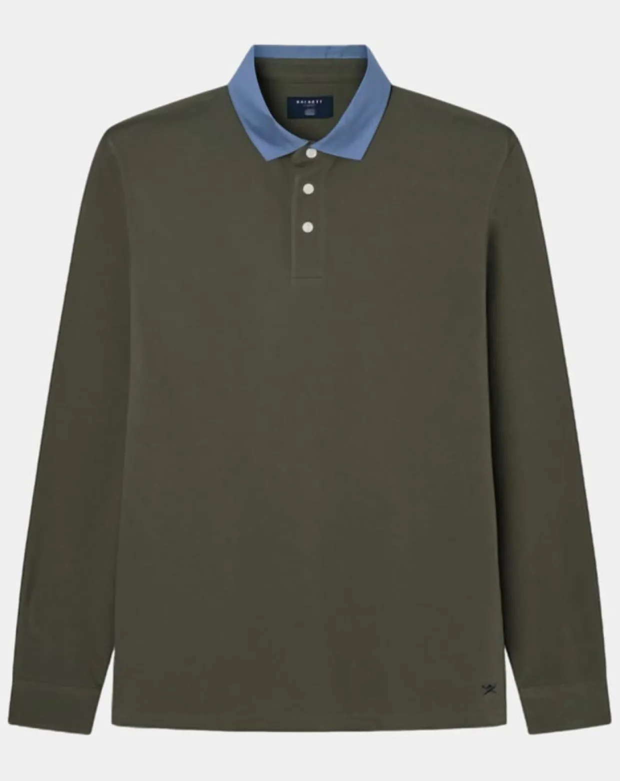 Polo Regular Fit manches longues kaki-Hackett London Outlet
