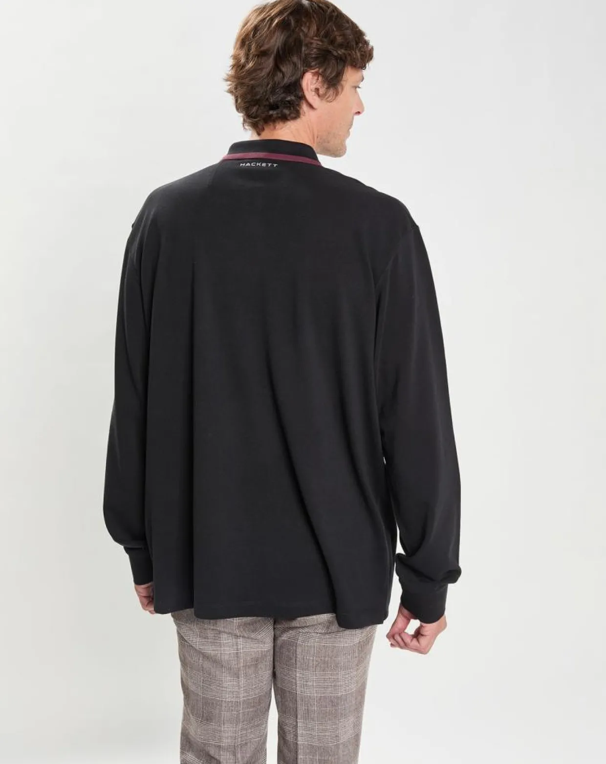 Polo Regular Fit manches longues Aston Martin Racing noir-Hackett London Outlet