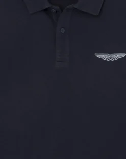 Polo Regular Fit manches longues Aston Martin Racing noir-Hackett London Outlet