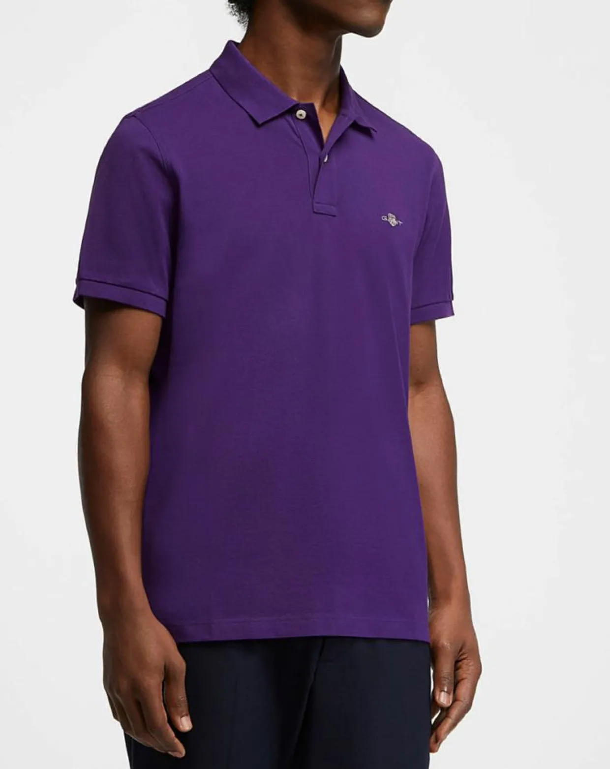 Homme Gant Polos^Polo Regular Fit manches courtes uni piqué violet