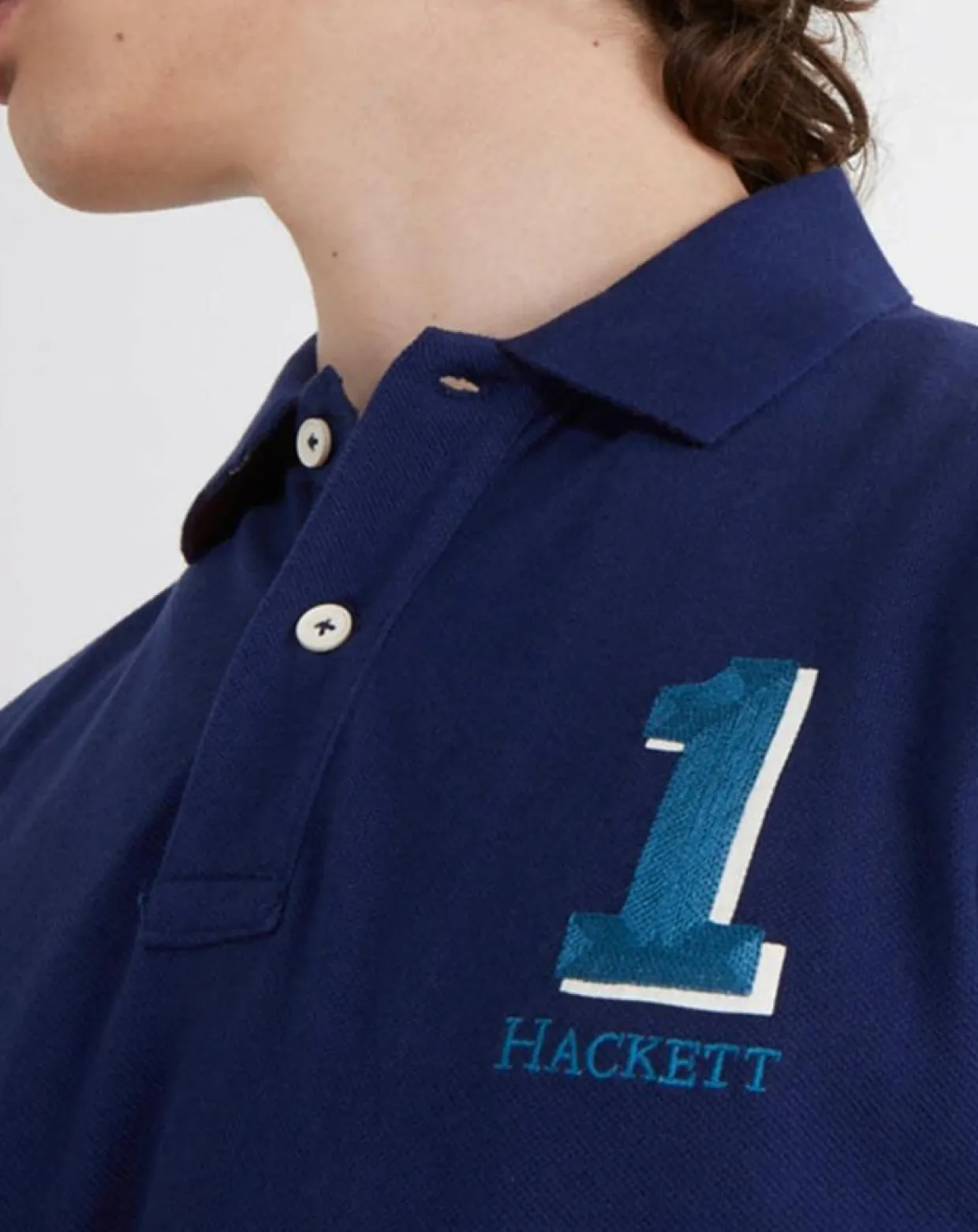 Polo Regular Fit Numéro 1 bleu marine-Hackett London Hot