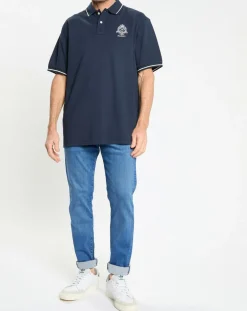 Homme Hackett London Polos^Polo Regular Fit piqué Blason bleu