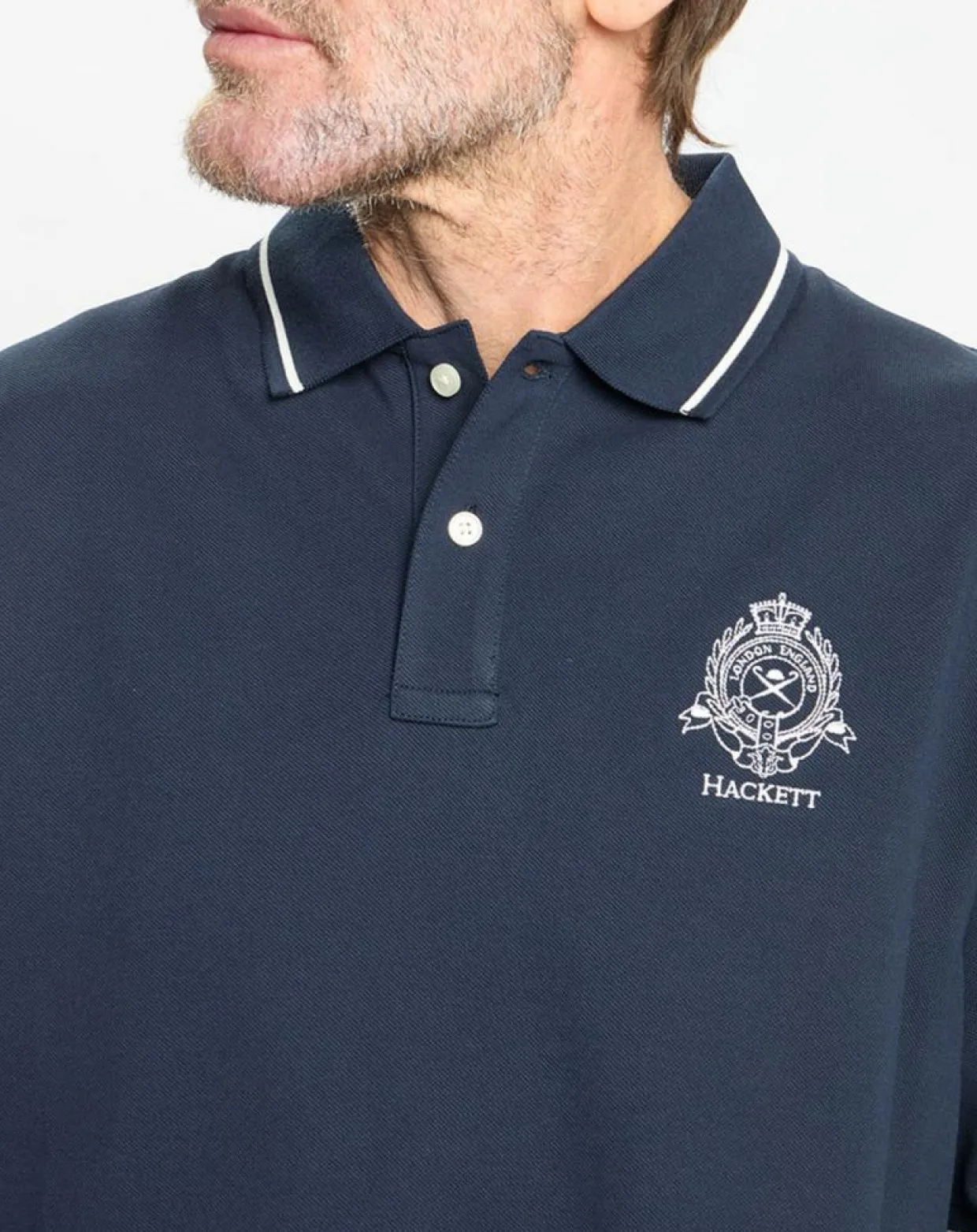 Homme Hackett London Polos^Polo Regular Fit piqué Blason bleu