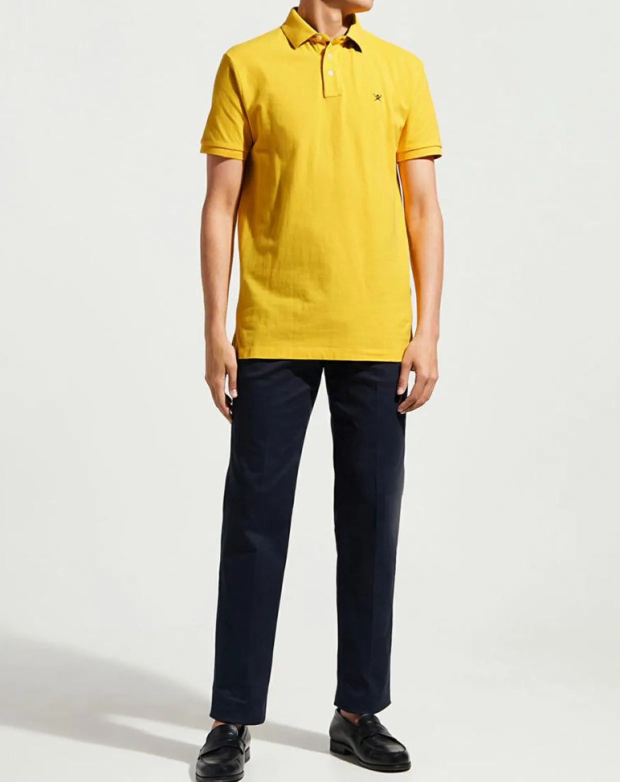 Homme Hackett London Polos^Polo Regular Fit uni piqué jaune