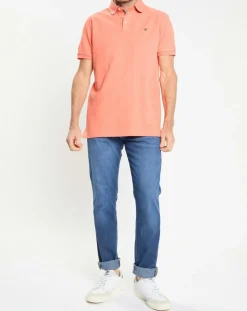 Homme Hackett London Polos^Polo Regular Fit uni piqué orange moyen