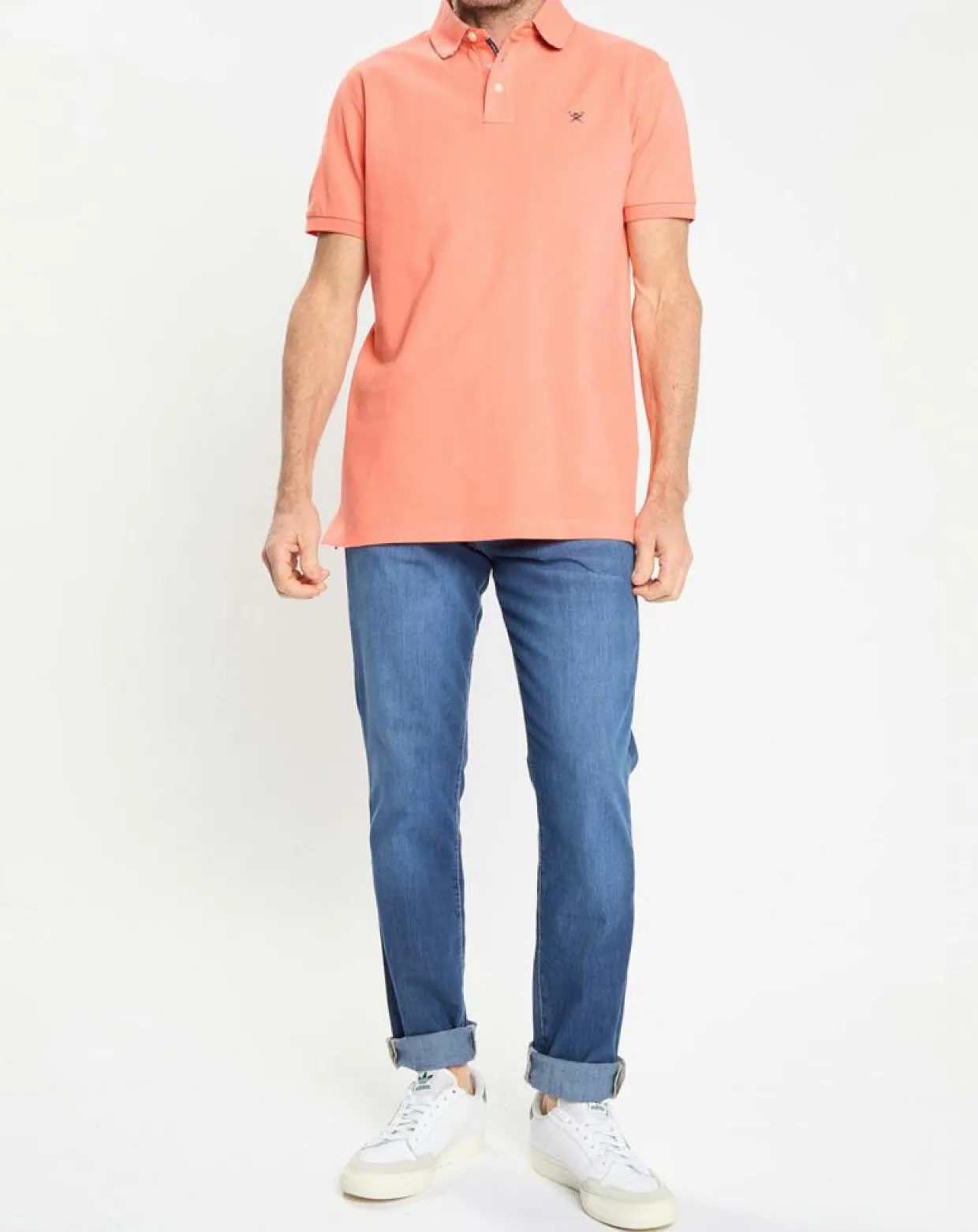 Homme Hackett London Polos^Polo Regular Fit uni piqué orange moyen