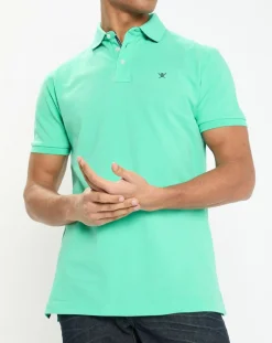 Homme Hackett London Polos^Polo Regular Fit uni piqué vert clair