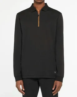 Homme Hackett London Polos^Polo Regular Fit zippé noir