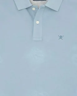 Homme Hackett London Polos^Polo Slim Fit uni Piqué bleu ciel