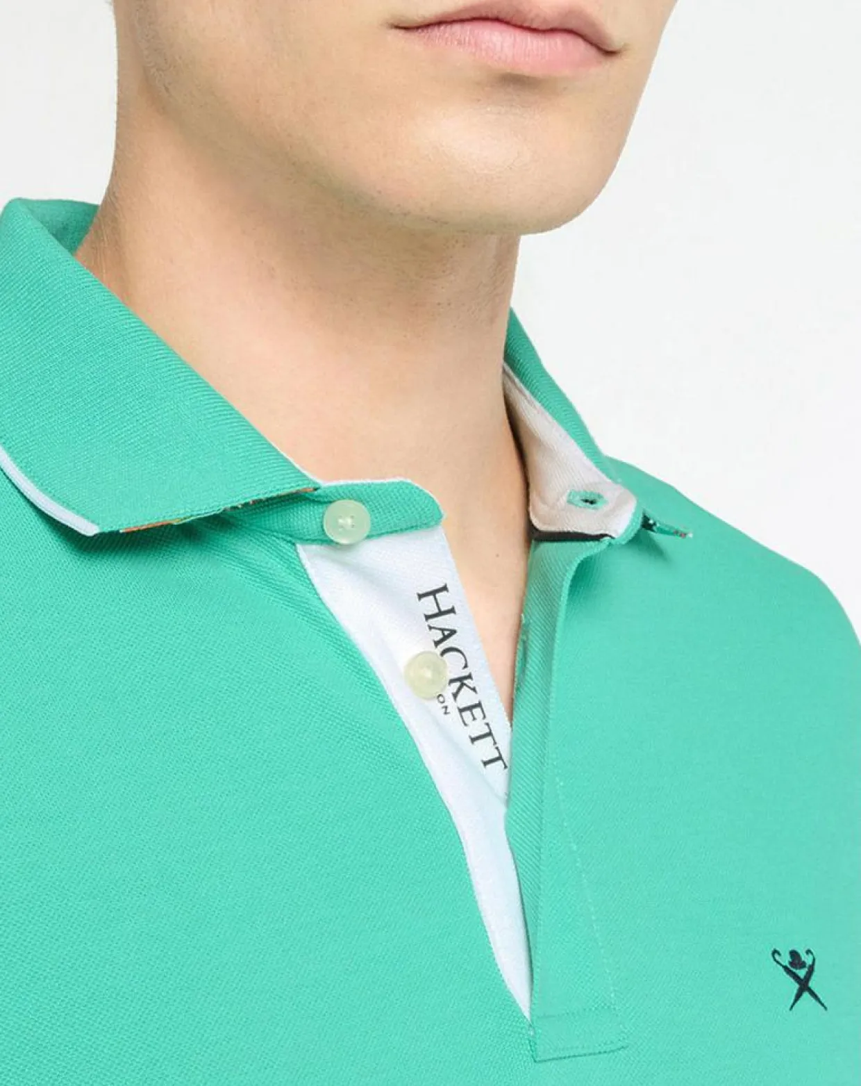 Polo Slim Fit vert moyen-Hackett London Discount