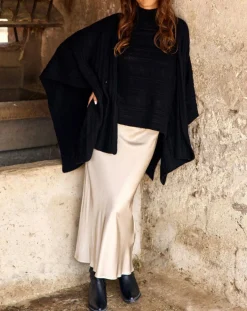 Femme Lauren Vidal Gilets Et Cardigans^Poncho en Laine & Cachemire Roca noir