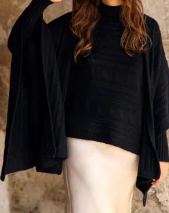 Femme Lauren Vidal Gilets Et Cardigans^Poncho en Laine & Cachemire Roca noir