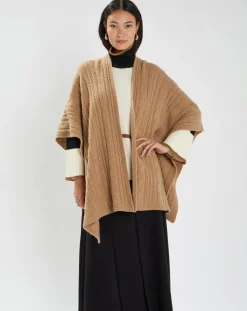 Femme Lauren Vidal Gilets Et Cardigans^Poncho en Laine & Cachemire Roca camel