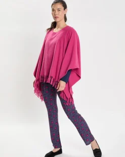 Poncho en Laine mélangée Foehn pivoine-Le Chat Online