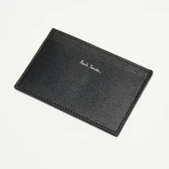 Femme Paul Smith Porte-Monnaie Et Portefeuilles^Porte-cartes en Cuir Signature Stripe noir/vert - 10x6.7 cm