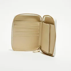 Portefeuille classique en Cuir blanc cassé - 12.5x10.5 cm-Comme des Garçons New