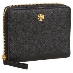 Portefeuille en Cuir Emerson noir - 11.5x9x2.5 cm-Tory Burch Outlet