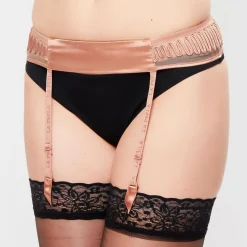 Femme La Perla Lingerie, Nuit^Porte-jarretelles en Soie mélangée Zigzag Soutache crème