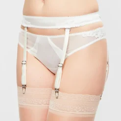 Porte-jarretelles en Soie mélangée Windflower blanc-La Perla Sale