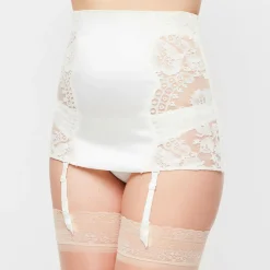 Porte-jarretelles Freesia écru-La Perla Discount