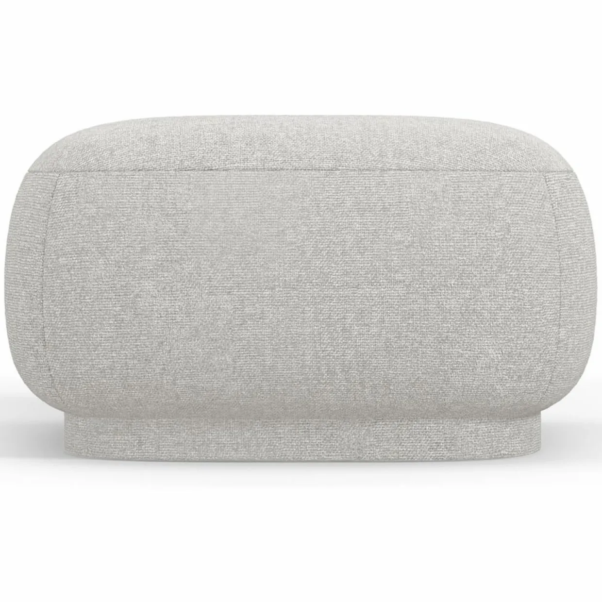 Mazzini Sofas Poufs^Pouf Linden Chenille argenté chiné - 65x65x39 cm