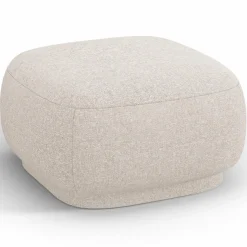 Pouf Linden Chenille beige - 65x65x39 cm-Mazzini Sofas Discount