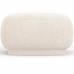 Mazzini Sofas Poufs^Pouf Linden Chenille beige clair - 65x65x39 cm