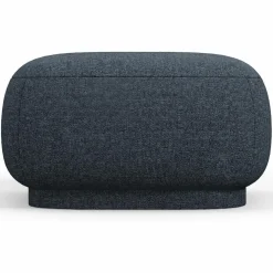 Mazzini Sofas Poufs^Pouf Linden Chenille bleu - 65x65x39 cm