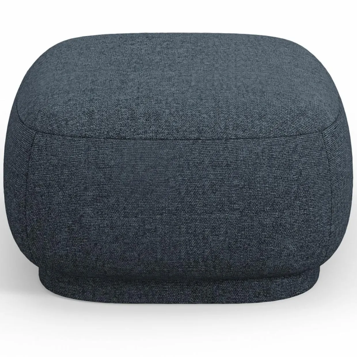 Mazzini Sofas Poufs^Pouf Linden Chenille bleu - 65x65x39 cm