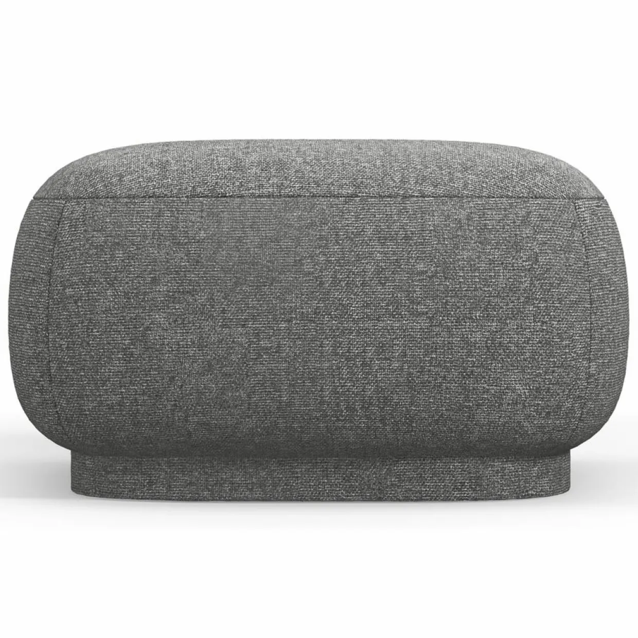 Pouf Linden Chenille gris foncé - 65x65x39 cm-Mazzini Sofas