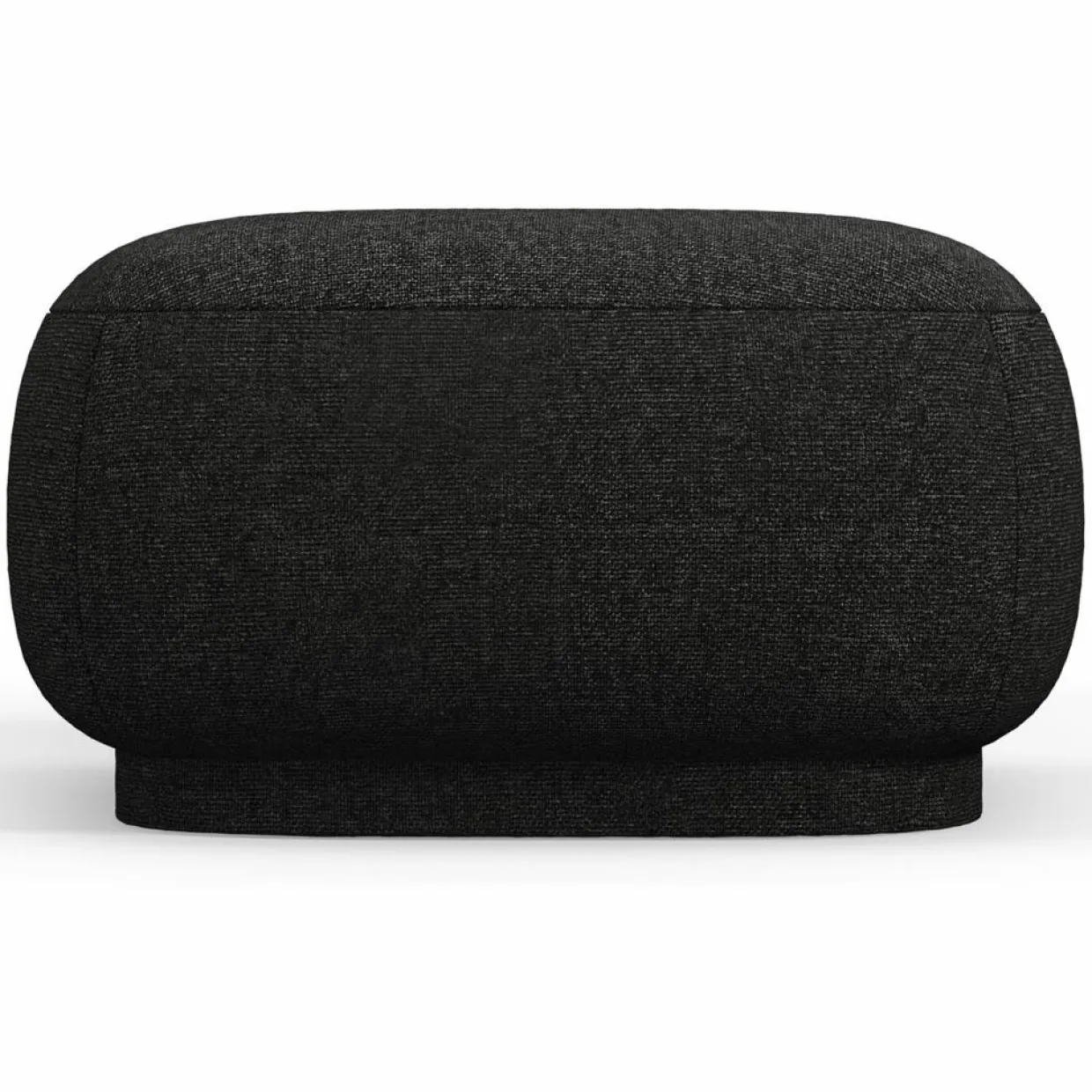 Pouf Linden Chenille noir - 65x65x39 cm-Mazzini Sofas New