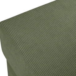 Pouf Quince Velours côtelé vert - 64x64x37 cm-Mazzini Sofas