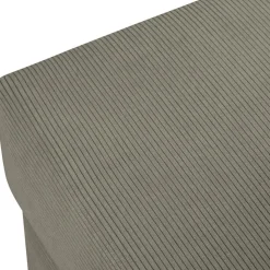Mazzini Sofas Poufs^Pouf Quince Velours côtelé gris clair - 64x64x37 cm