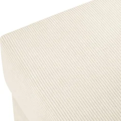 Mazzini Sofas Poufs^Pouf Quince Velours côtelé beige clair - 64x64x37 cm