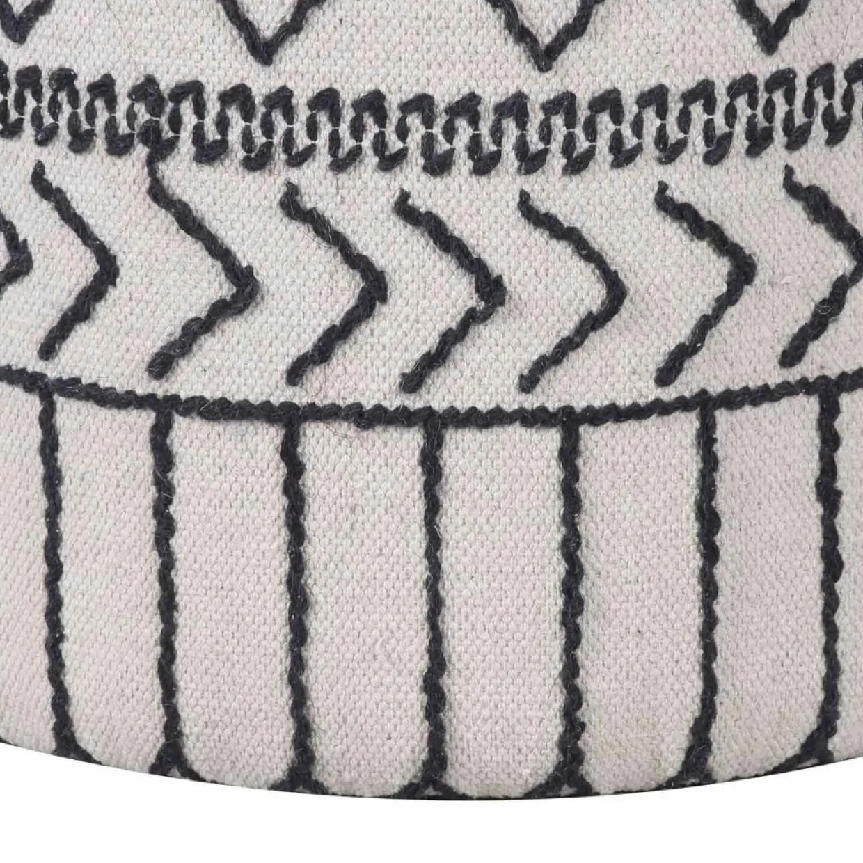 Bois & Chiffons Poufs^Pouf tribal 45 cm de haut Acacia M&M offer Gris argent - 60x60x45 cm
