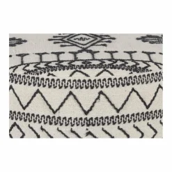 Bois & Chiffons Poufs^Pouf tribal rond 90 cm Acacia M&M offer Gris argent - 90x90x45 cm