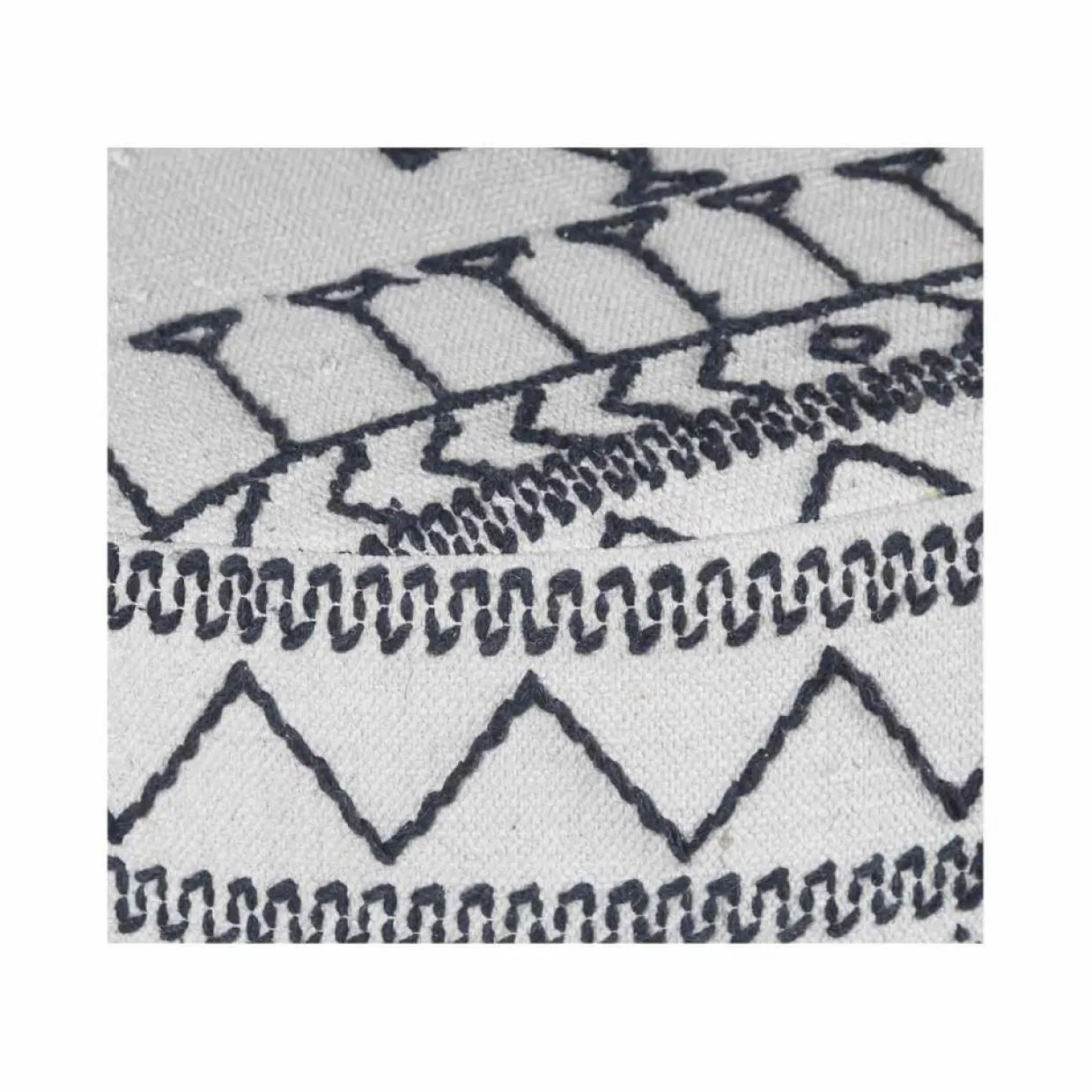 Bois & Chiffons Poufs^Pouf tribal rond 90 cm Acacia M&M offer Gris argent - 90x90x45 cm