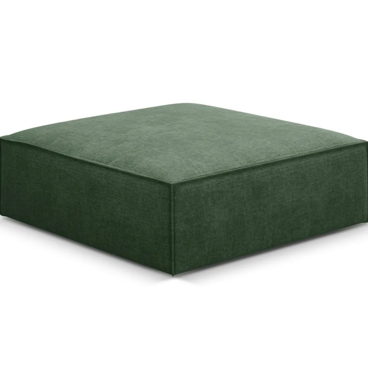 Mazzini Sofas Poufs^Pouf Vanda vert bouteille - 100x80x36 cm