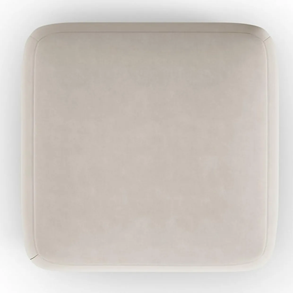 Pouf Velours Jasmin beige - 75x75x36 cm-Mazzini Sofas Online