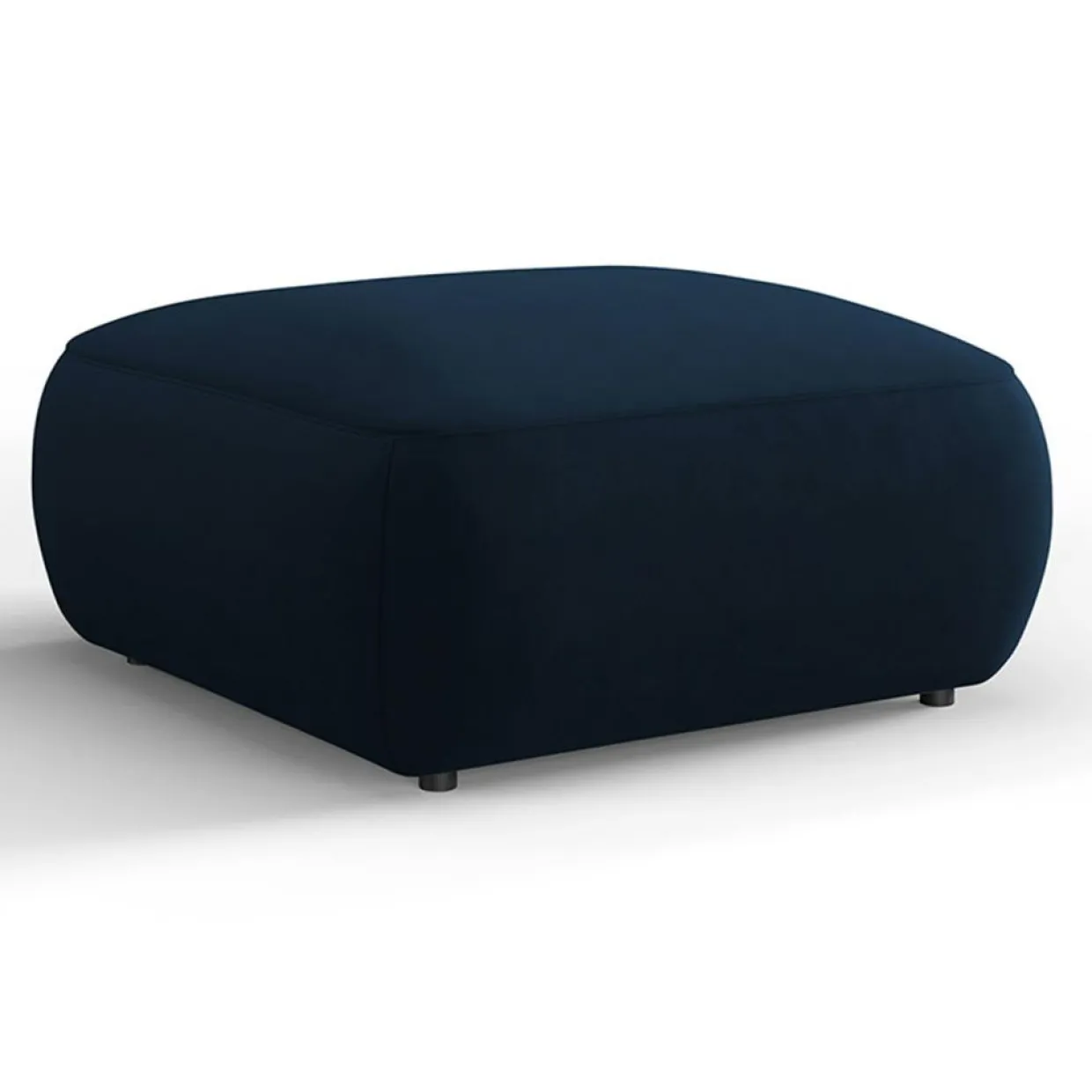 Mazzini Sofas Poufs^Pouf Velours Jasmin bleu roi - 75x75x36 cm