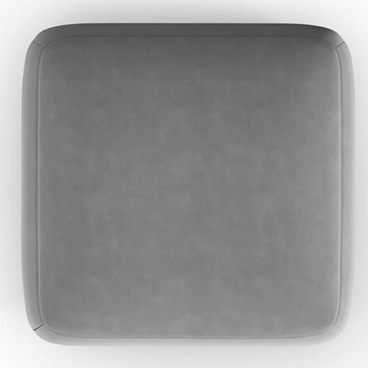 Mazzini Sofas Poufs^Pouf Velours Jasmin gris - 75x75x36 cm