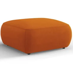 Mazzini Sofas Poufs^Pouf Velours Jasmin terracotta - 75x75x36 cm